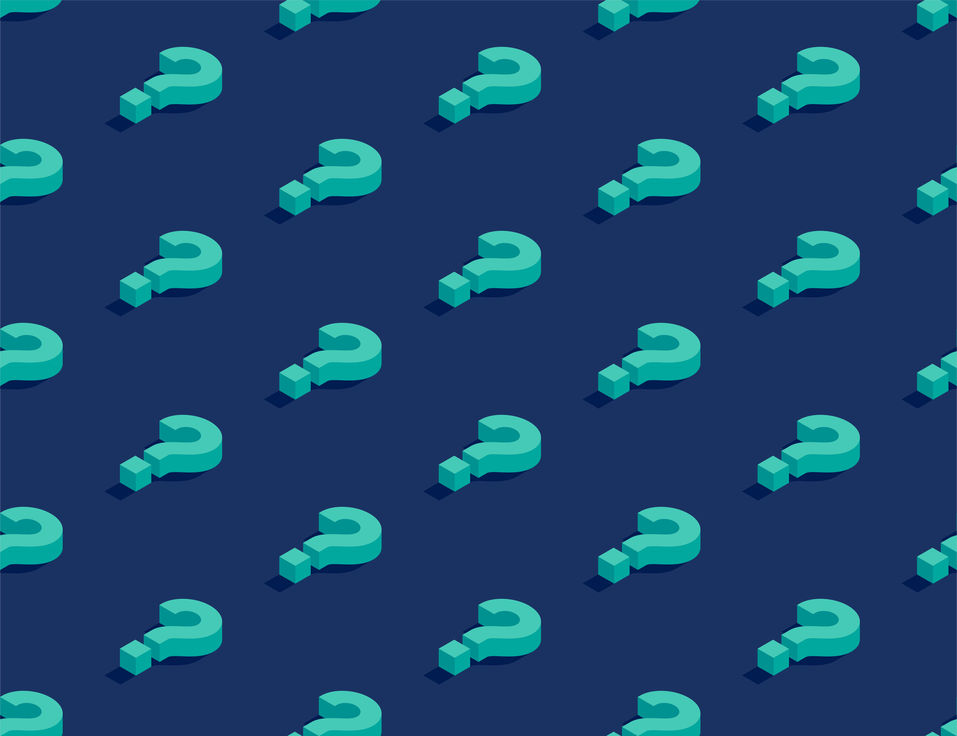 Imagem com desenho de vários pontos de interrogação 